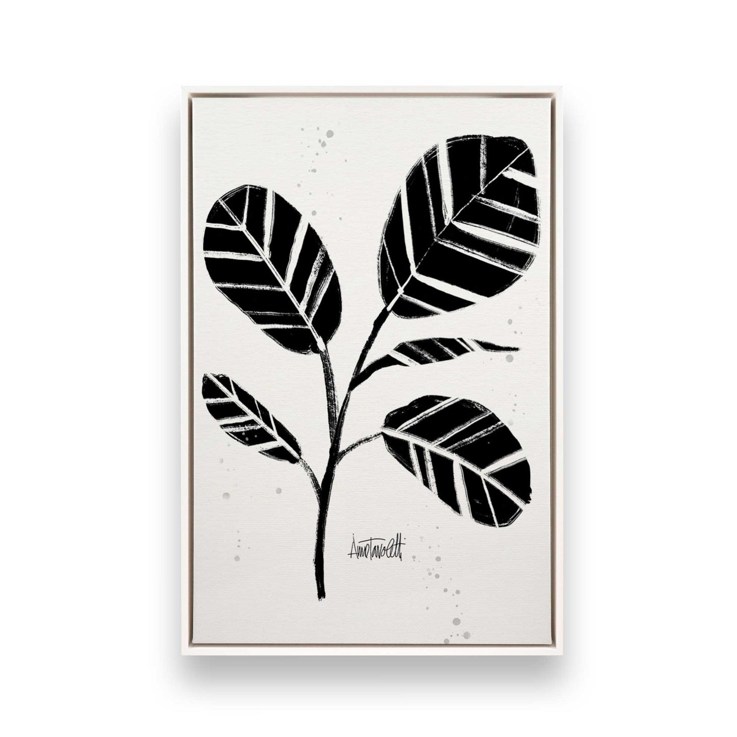 Black and White Botanicals, Set of 4 Canvas Prints