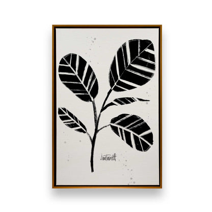 Black and White Botanicals, Set of 4 Canvas Prints