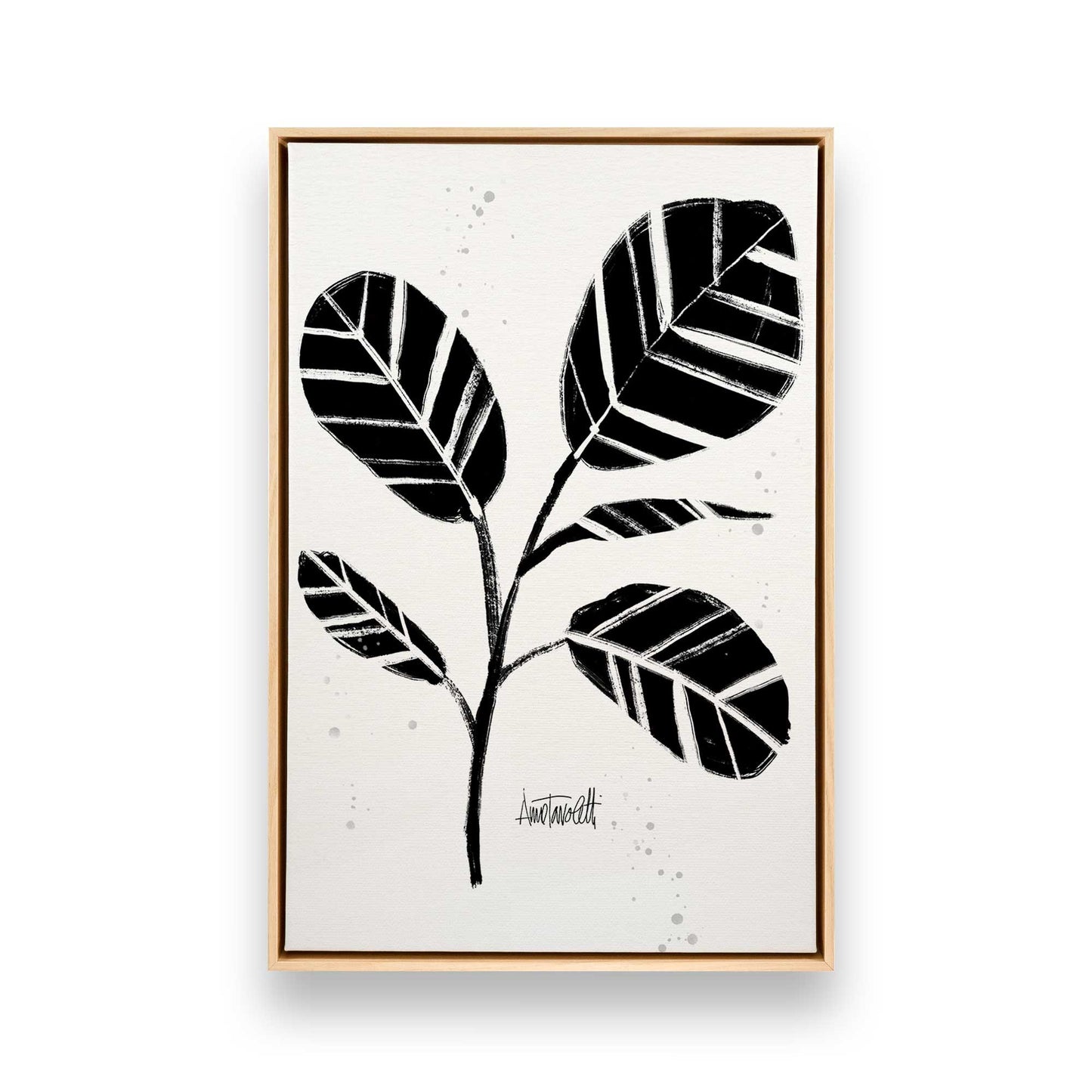 Black and White Botanicals, Set of 4 Canvas Prints