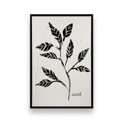 Black and White Botanicals, Set of 4 Canvas Prints