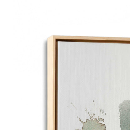 [Color:American Maple], Picture of art in a American Maple frame at an angle