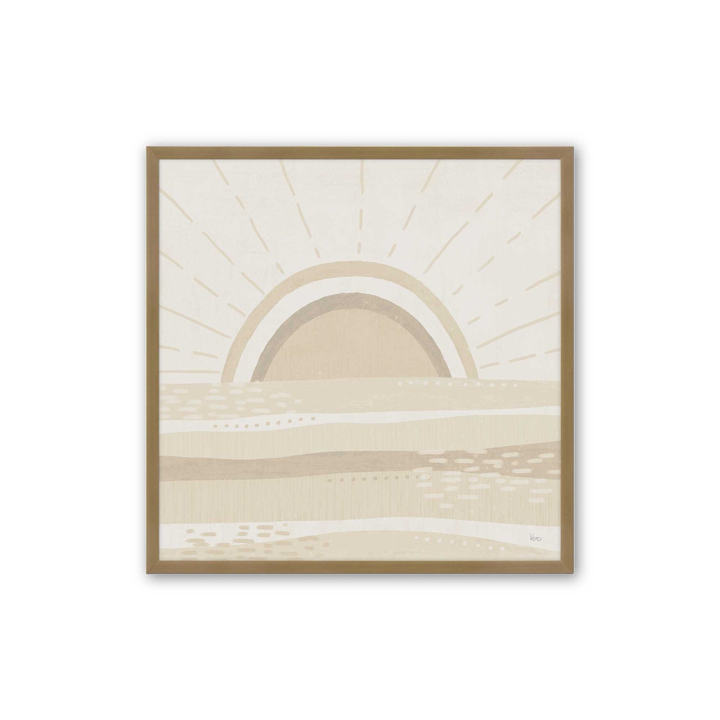 [Color:Brushed Gold], Picture of art in a Brushed Gold frame
