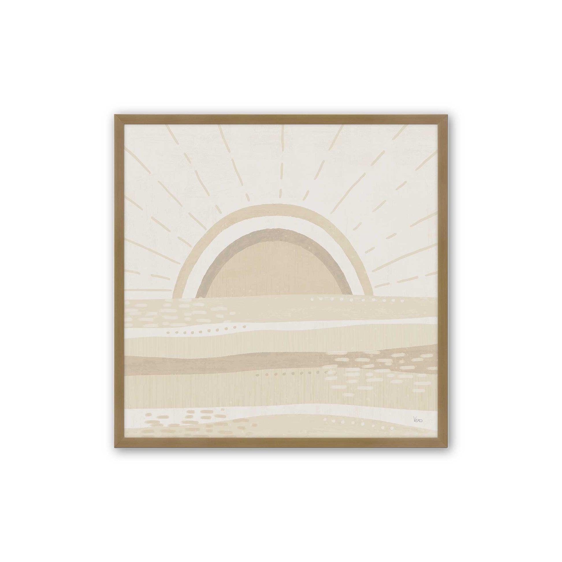 [Color:Brushed Gold], Picture of art in a Brushed Gold frame