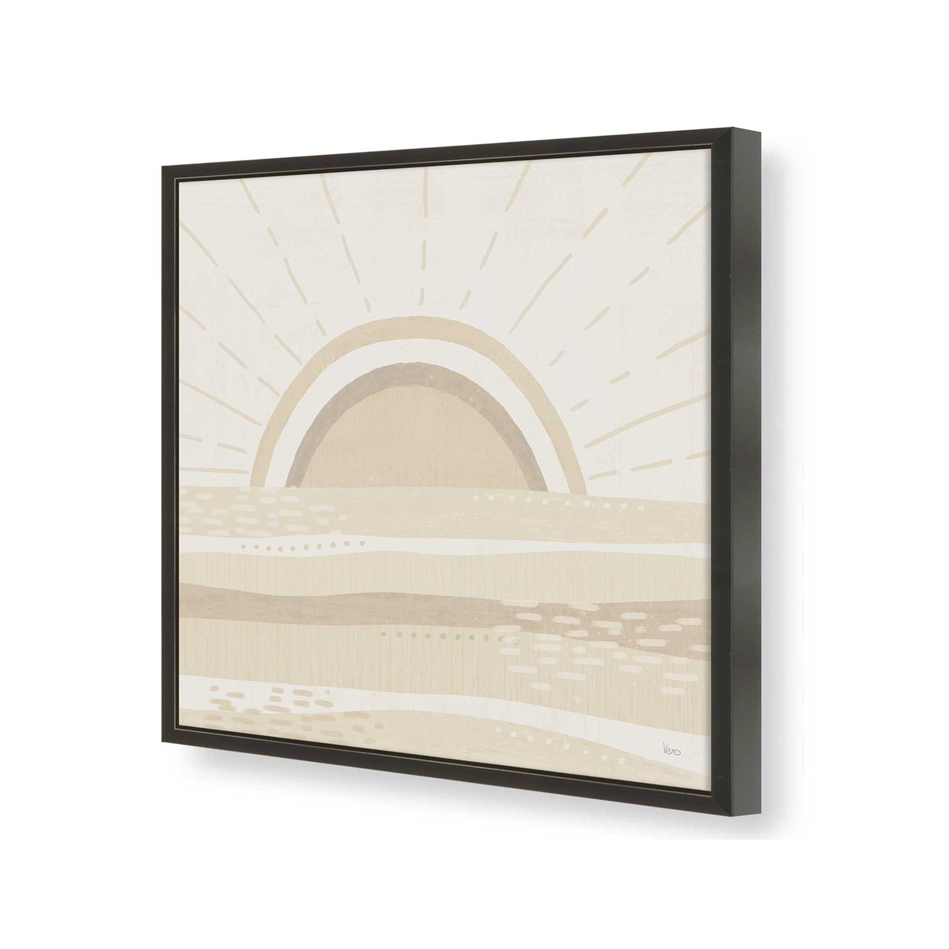 [Color:Satin Black], Picture of art in a Satin Black frame at an angle