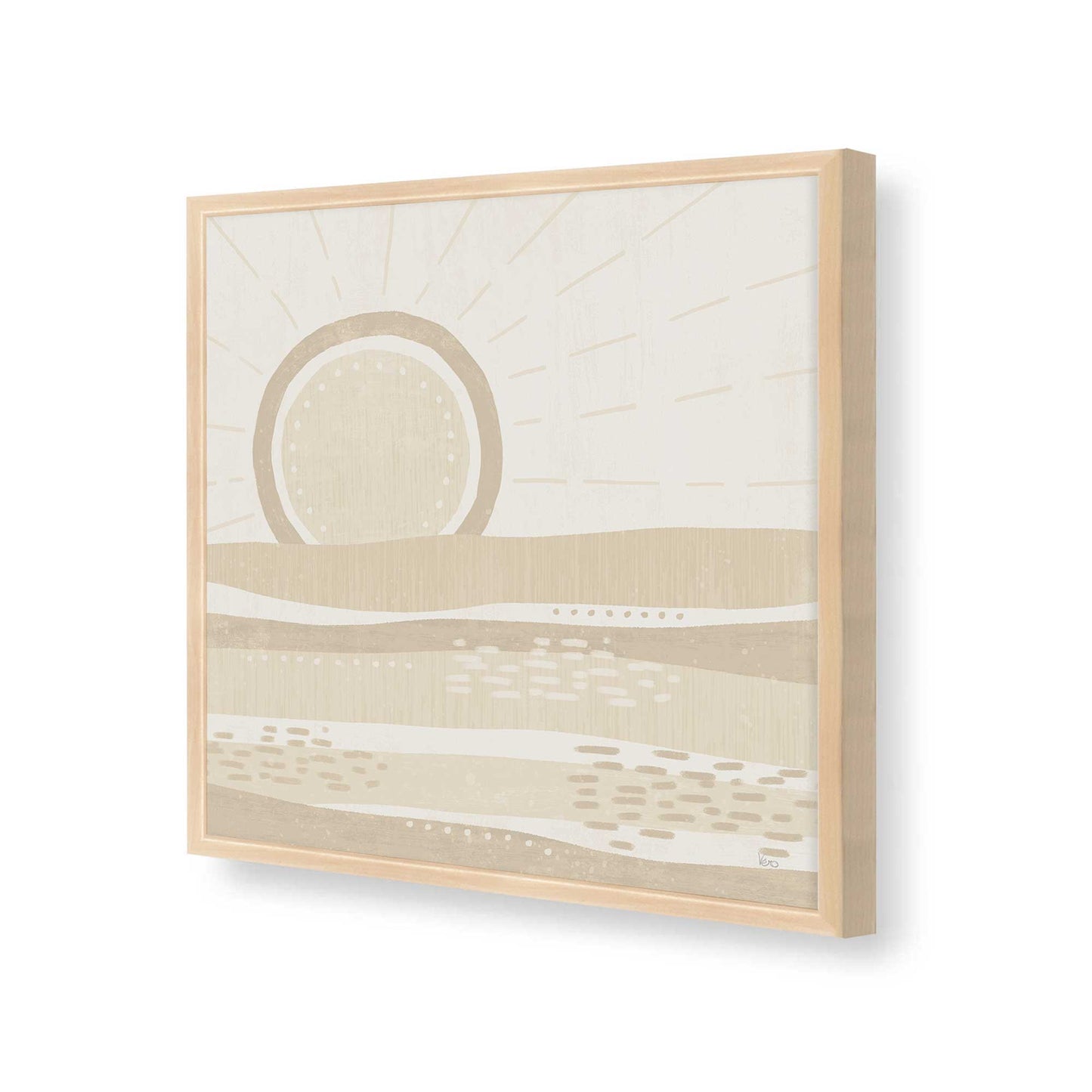 [Color:Raw Maple], Picture of art in a Raw Maple frame at an angle