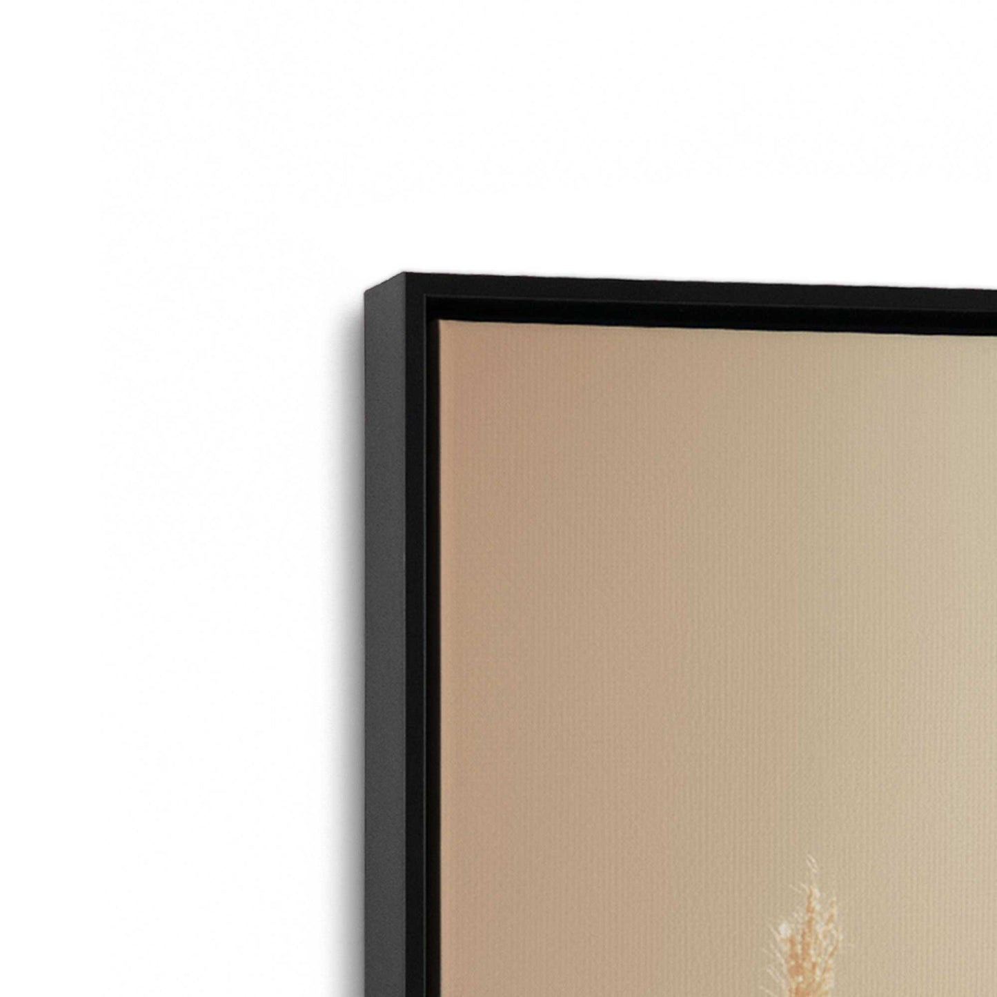 [Color:Satin Black], Picture of art in a Satin Black frame at an angle