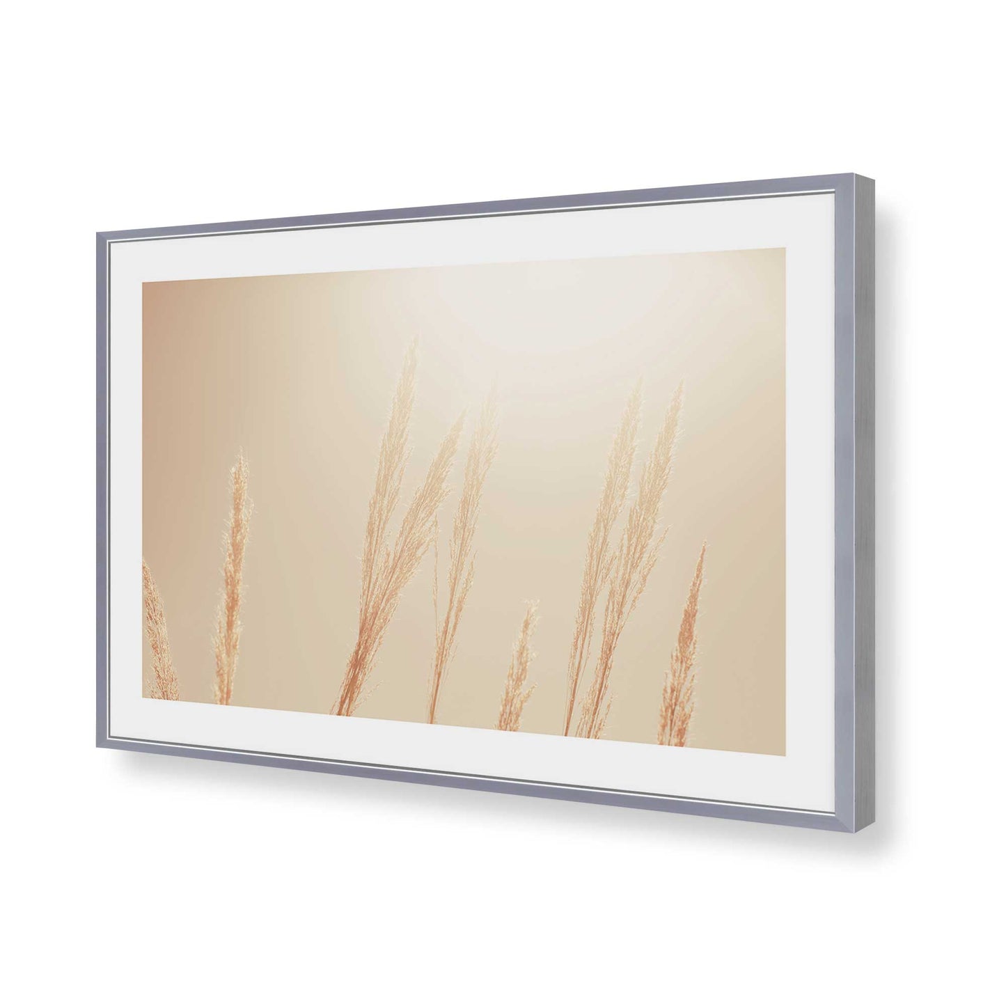 [Color:Polished Chrome], Picture of art in a Polished Chrome frame of the corner