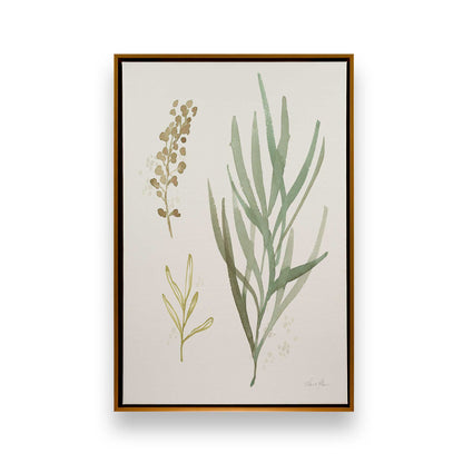 Earthy Greens in Bloom, Set of 4 Canvas Prints