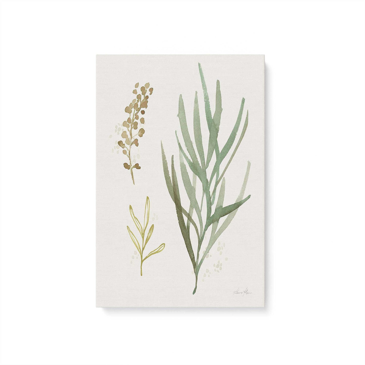 Earthy Greens in Bloom, Set of 4 Canvas Prints