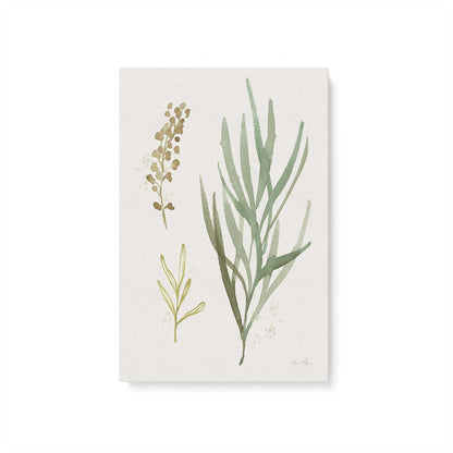 Earthy Greens in Bloom, Set of 4 Canvas Prints