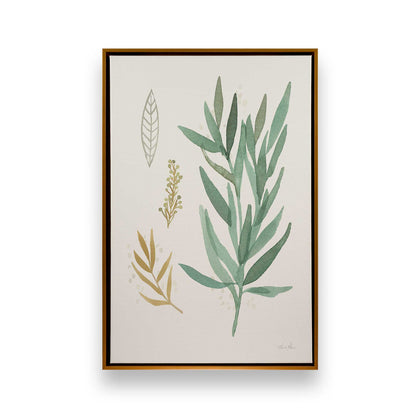 Earthy Greens in Bloom, Set of 4 Canvas Prints