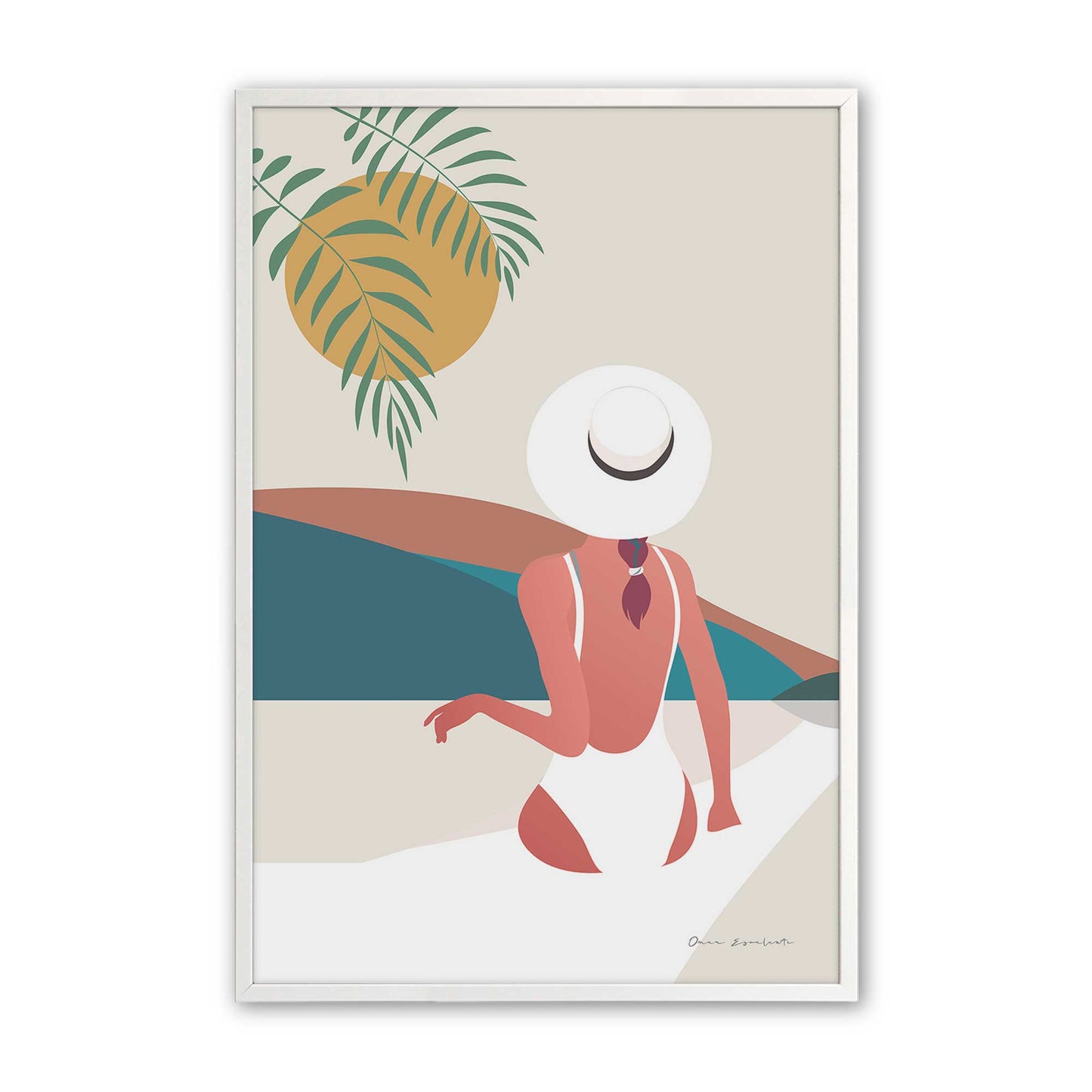 [Color:Opaque White], Picture of art in a Opaque White frame