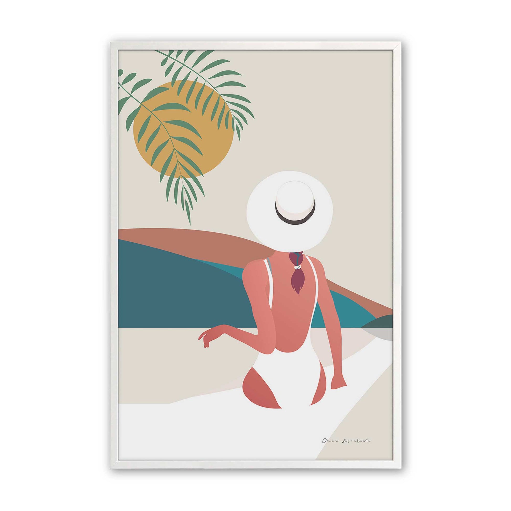 [Color:Opaque White], Picture of art in a Opaque White frame