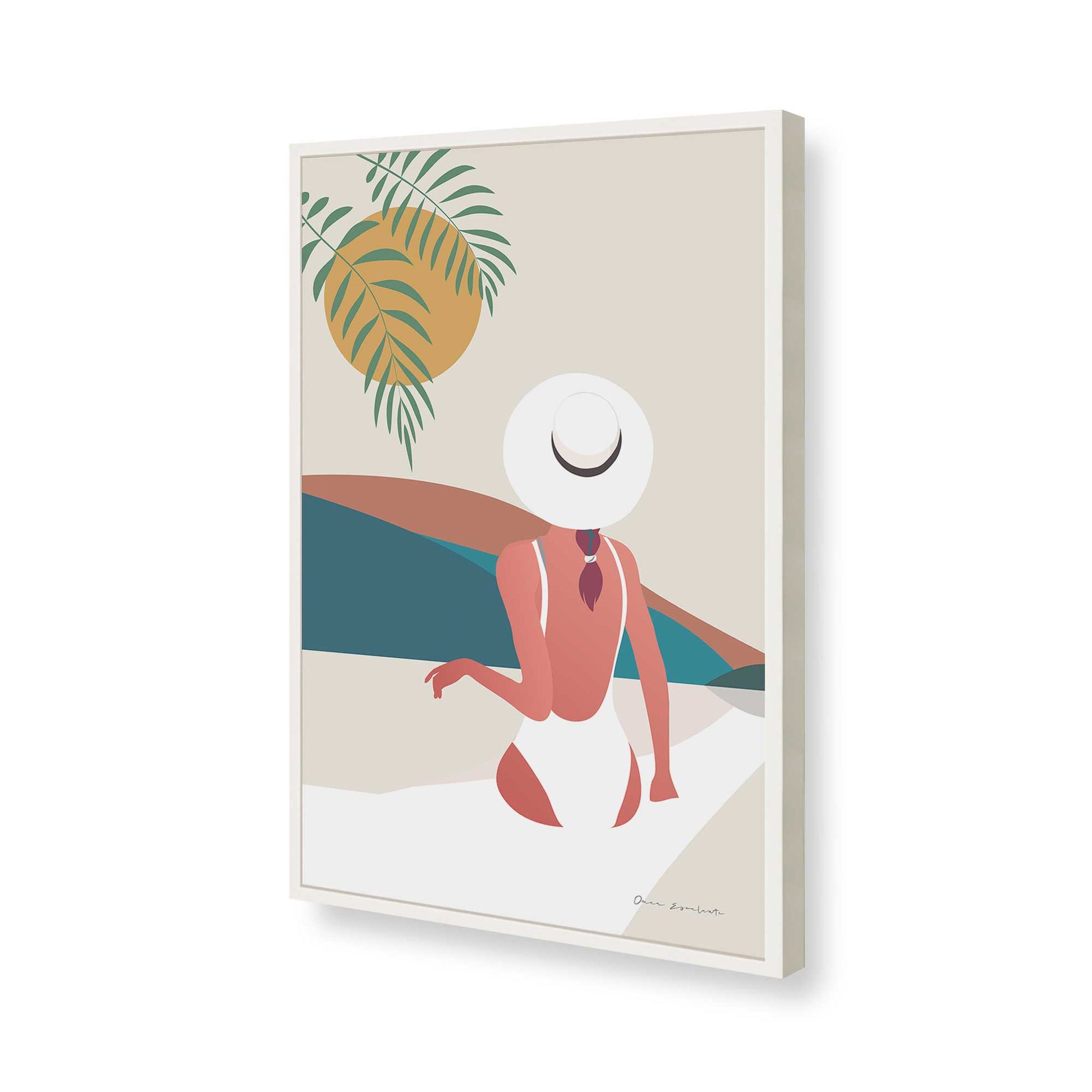 [Color:Opaque White], Picture of art in a Opaque White frame of the corner