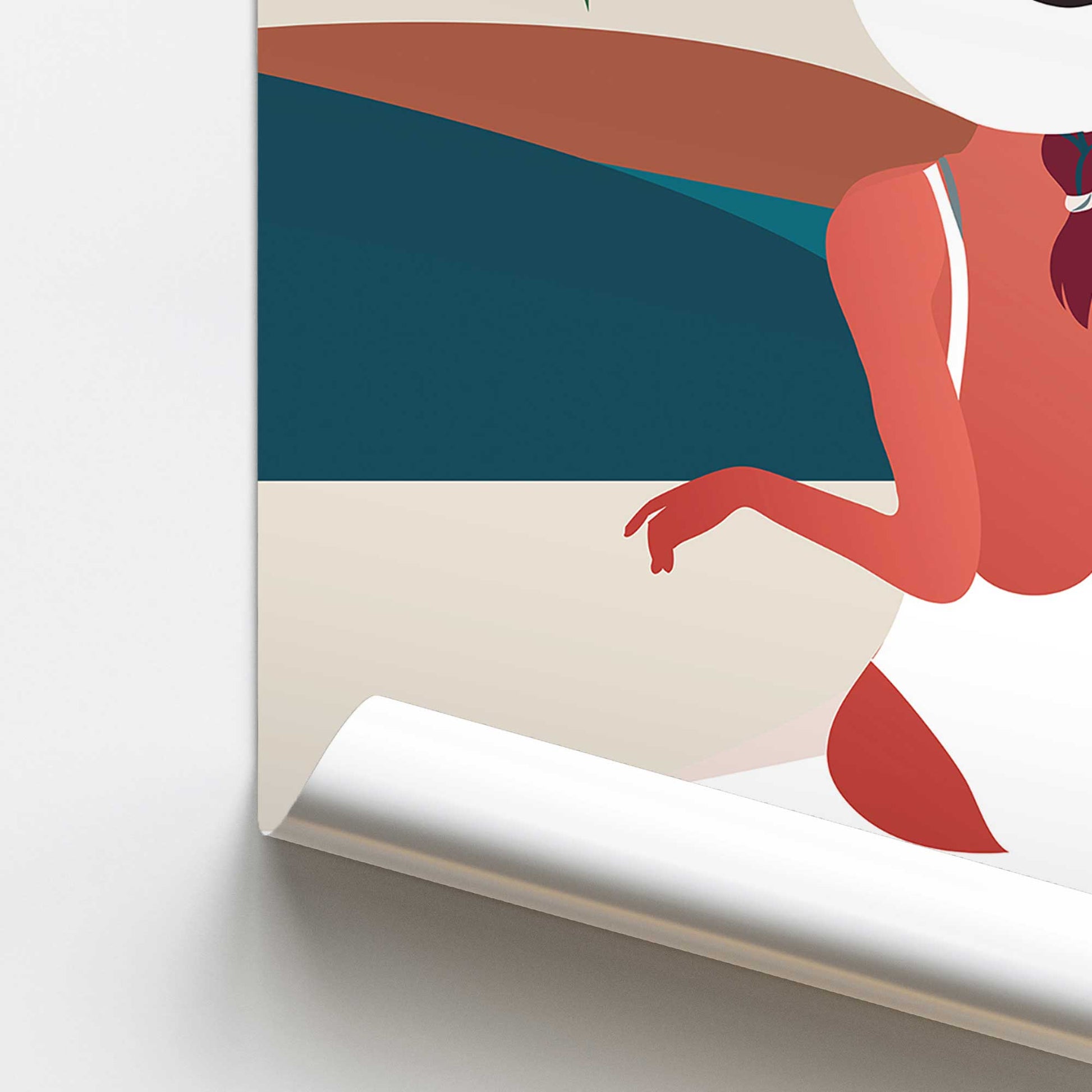 [color:Rolled Print], Picture of close up of art