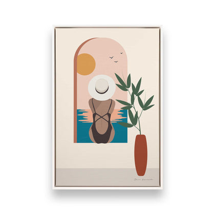 [Color:Opaque White], Picture of art in a White frame