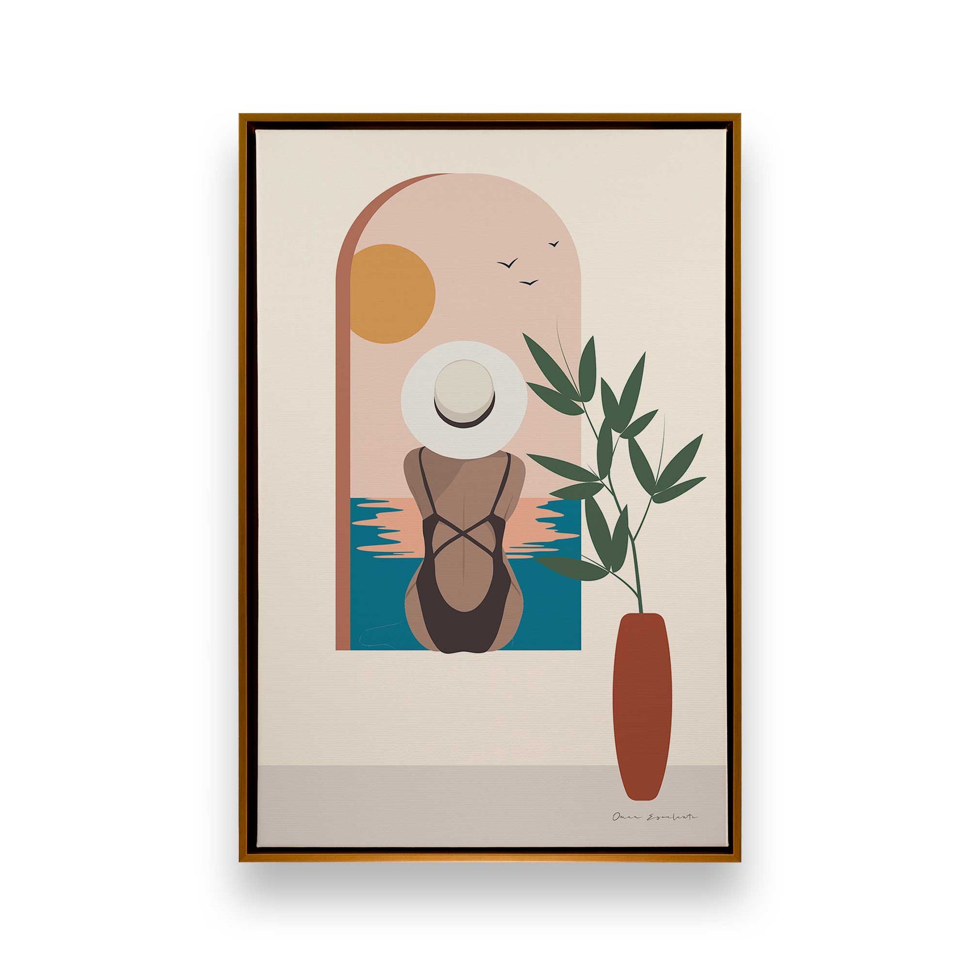 [Color:Polished Gold], Picture of art in a Polished Gold frame