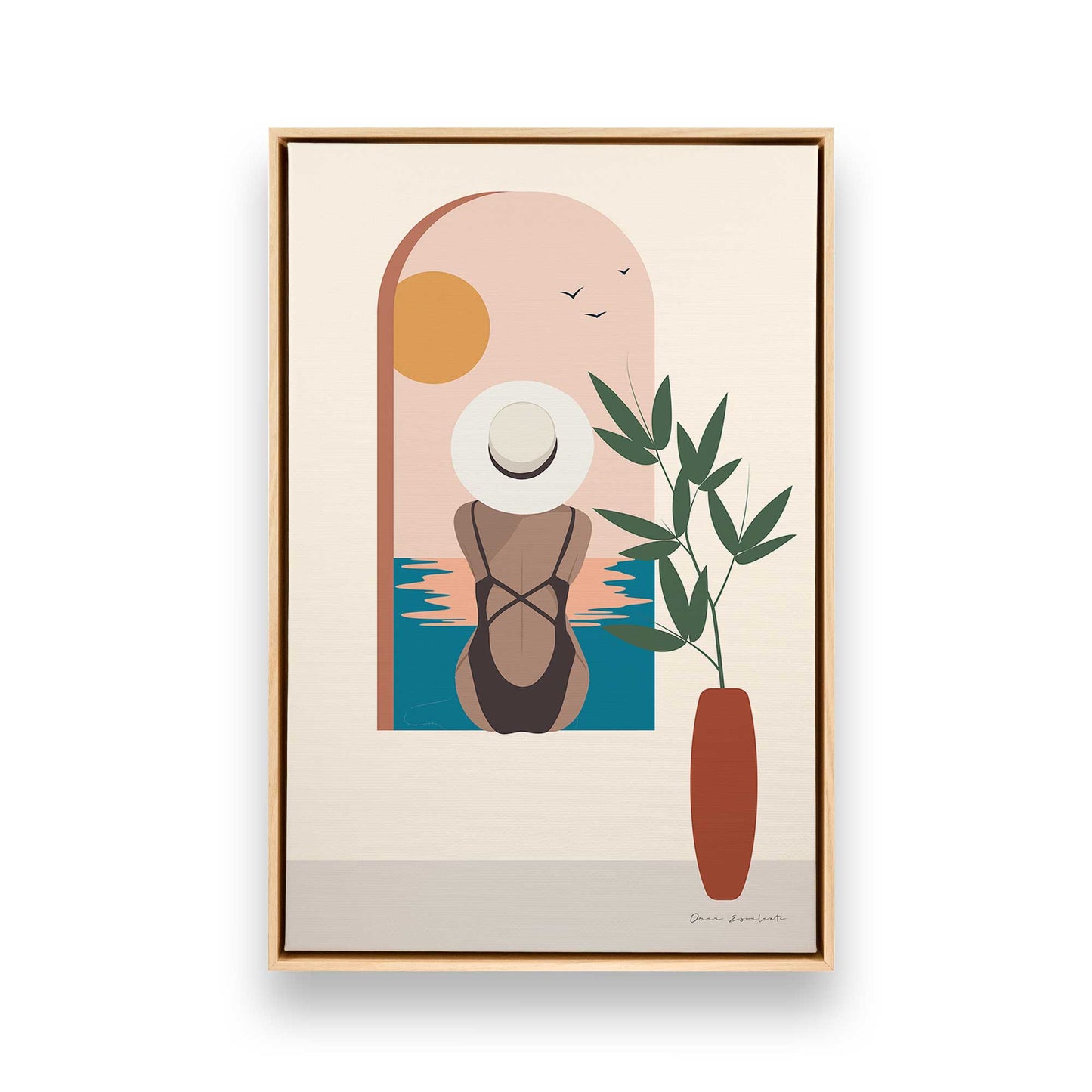 [Color:American Maple], Picture of art in a American Maple frame