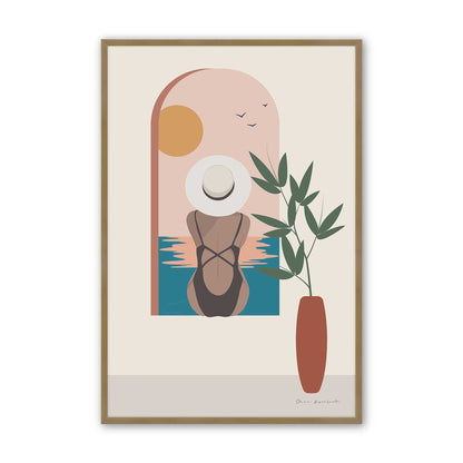 [Color:Brushed Gold], Picture of art in a Brushed Gold frame