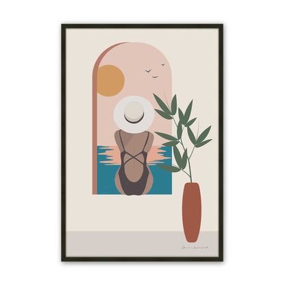 [Color:Satin Black], Picture of art in a Satin Black frame
