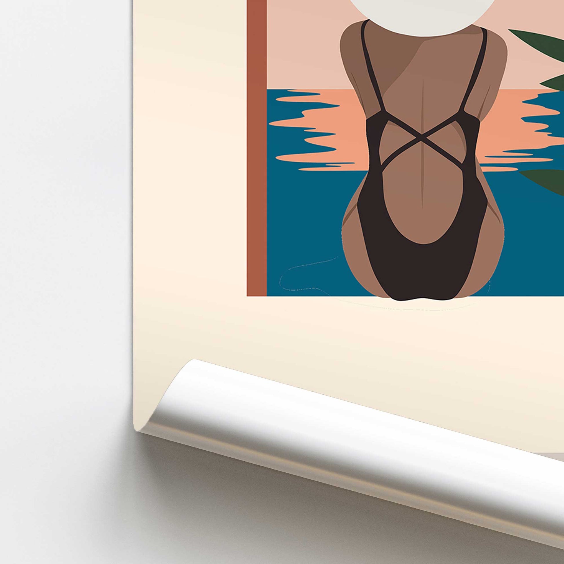 [color:Rolled Print], Picture of close up of art