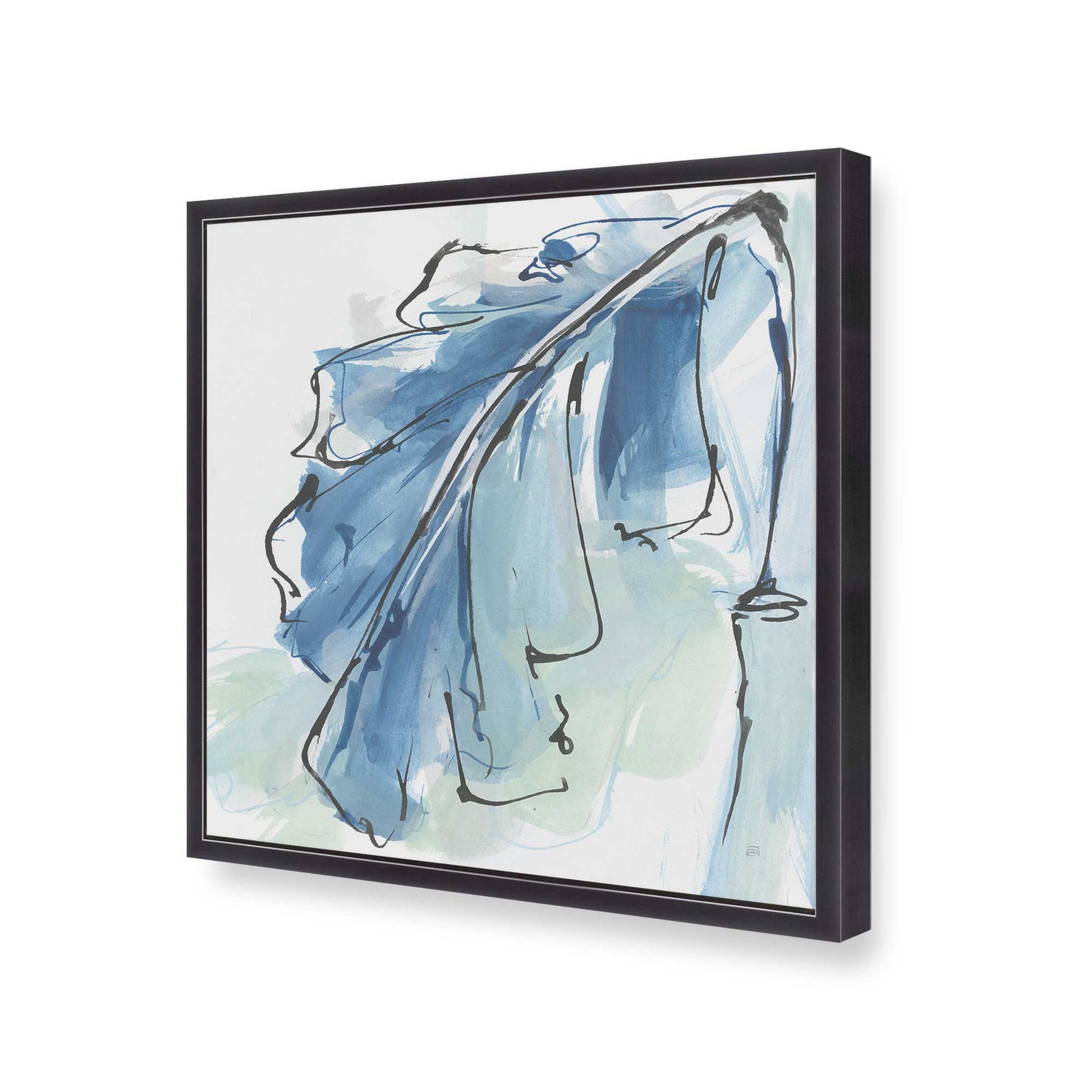 [Color:Weathered Zinc], Picture of art in a Weathered Zinc frame at an angle
