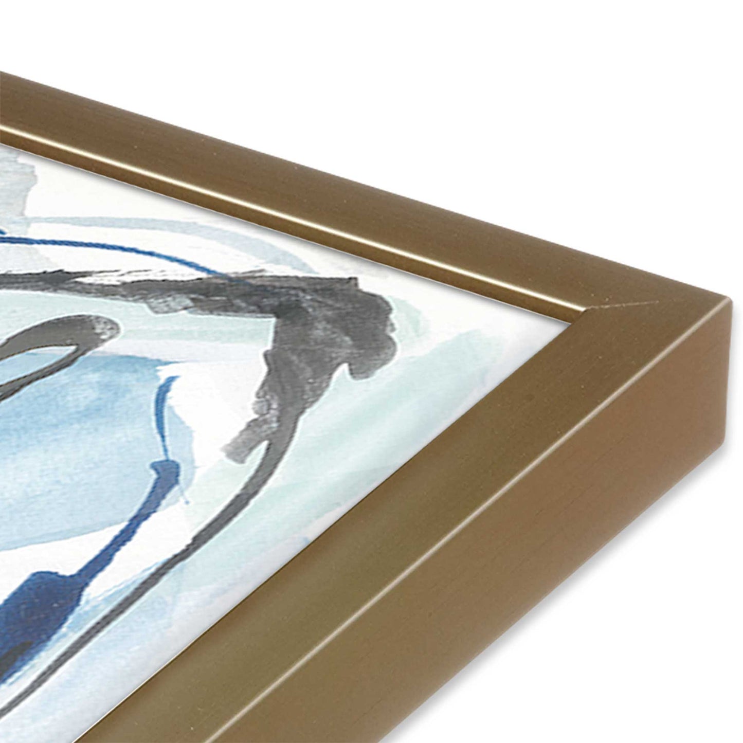 [Color:Brushed Gold], Picture of art in a Brushed Gold frame of the corner