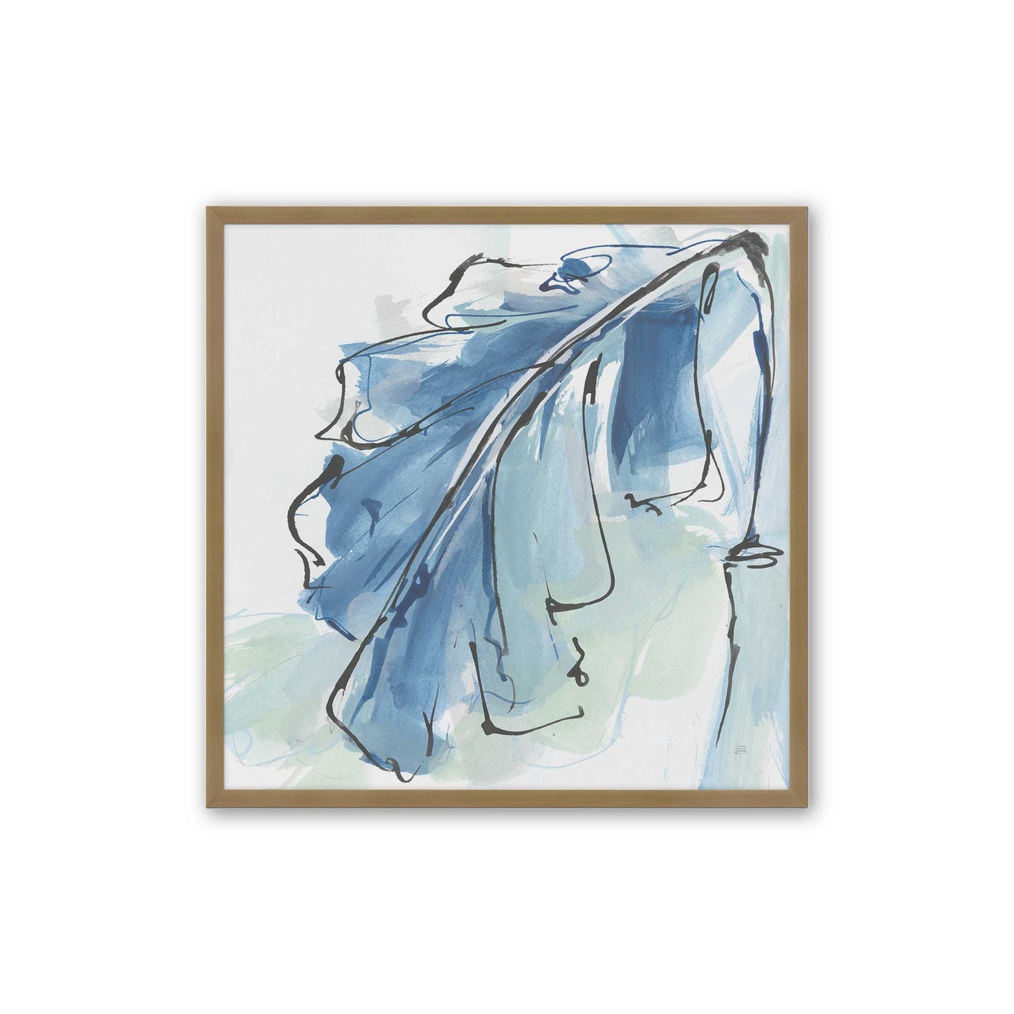 [Color:Brushed Gold], Picture of art in a Brushed Gold frame