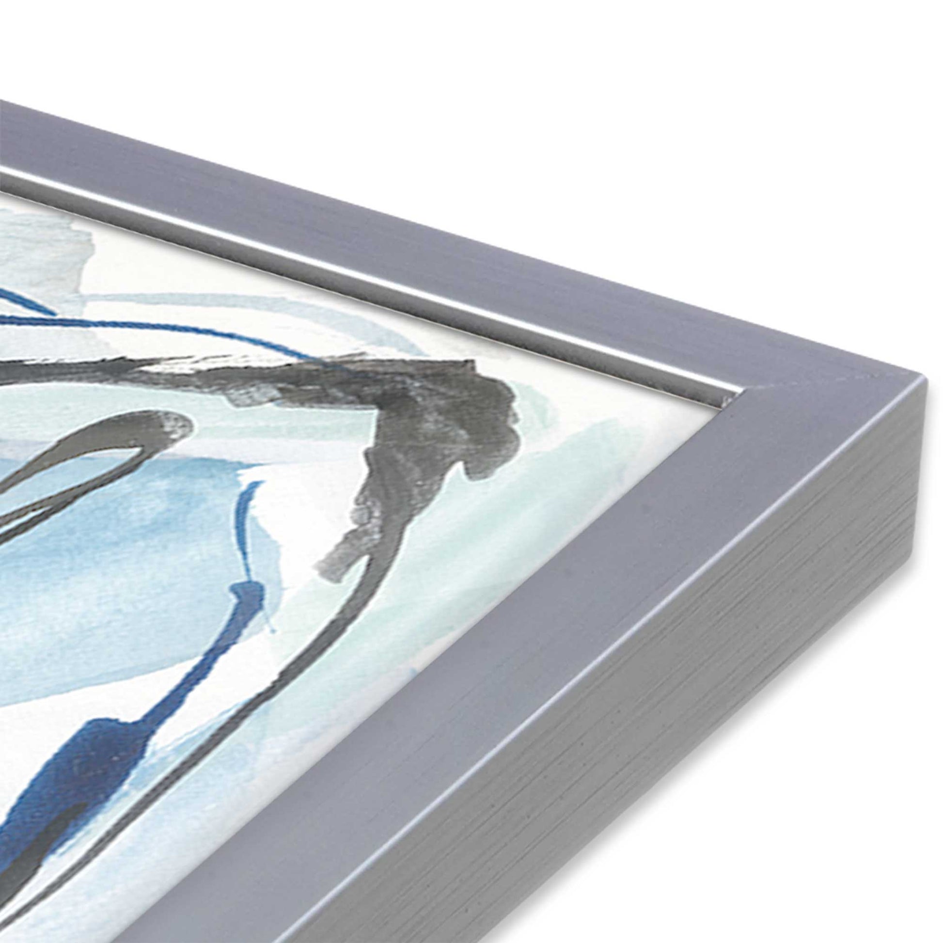 [Color:Polished Chrome], Picture of art in a Polished Chrome frame of the corner