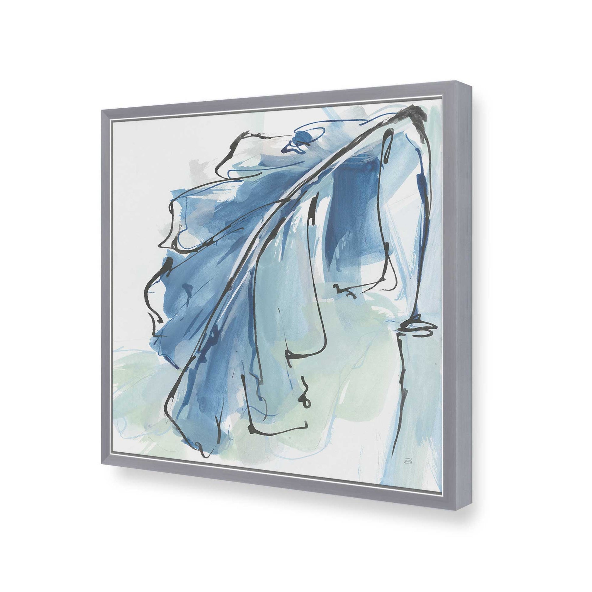 [Color:Polished Chrome], Picture of art in a Polished Chrome frame at an angle