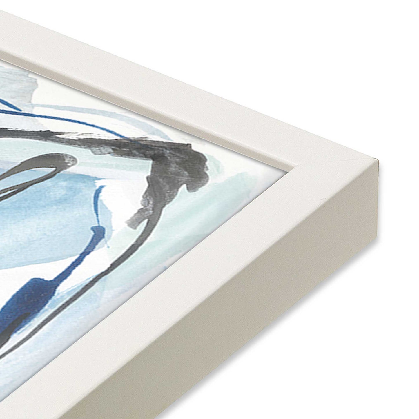 [Color:Opaque White], Picture of art in a Opaque White frame of the corner