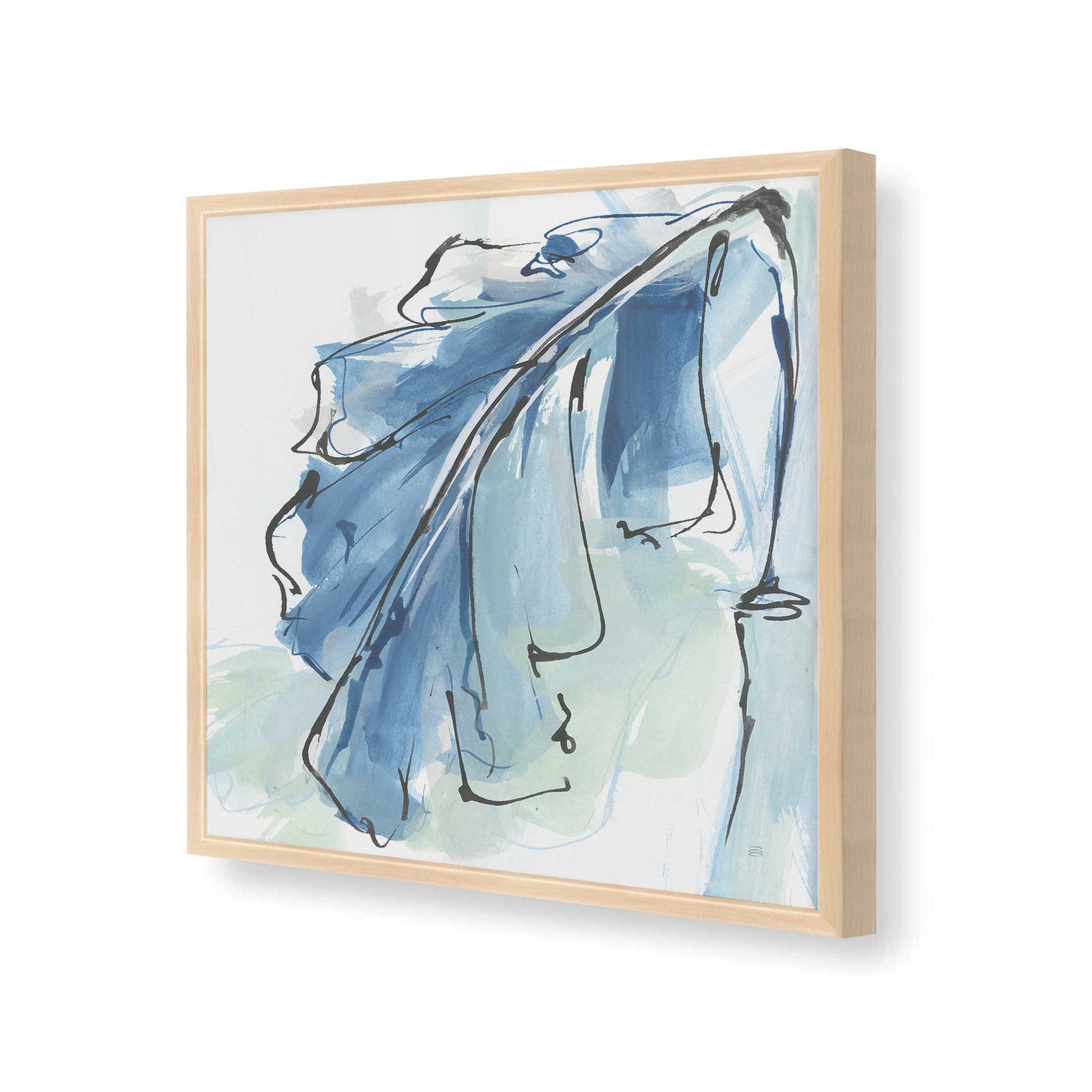[Color:Raw Maple], Picture of art in a Raw Maple frame at an angle