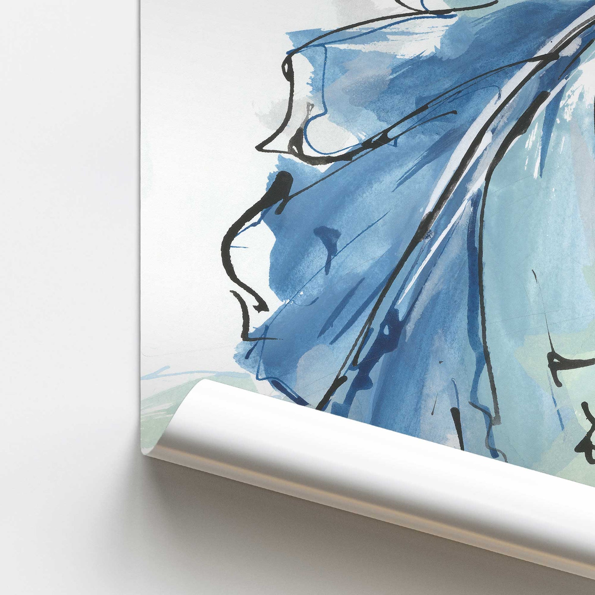[color:Rolled Print], Picture of close up of art