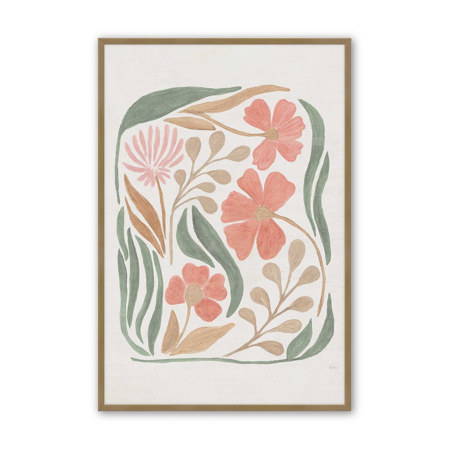 [Color:Brushed Gold], Picture of art in a Brushed Gold frame