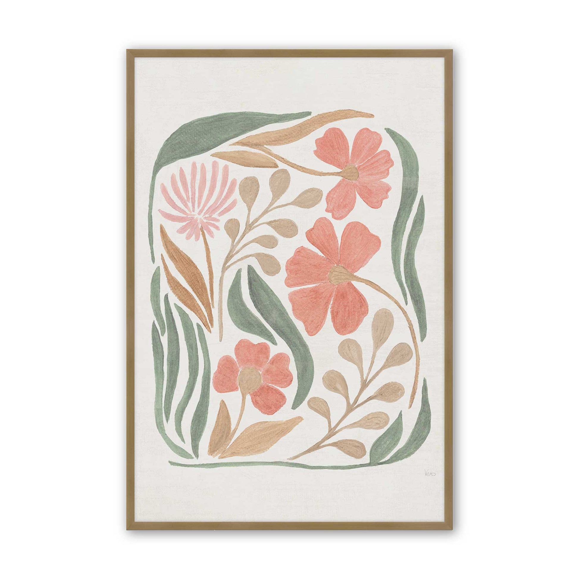 [Color:Brushed Gold], Picture of art in a Brushed Gold frame