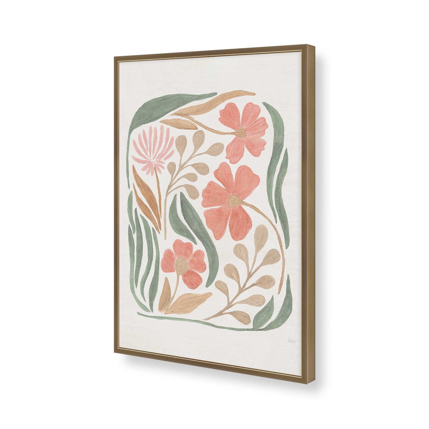 [Color:Brushed Gold], Picture of art in a Brushed Gold frame of the corner