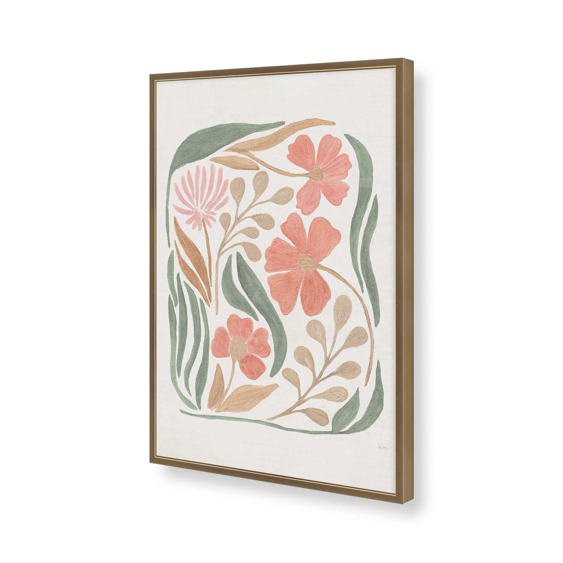 [Color:Brushed Gold], Picture of art in a Brushed Gold frame of the corner