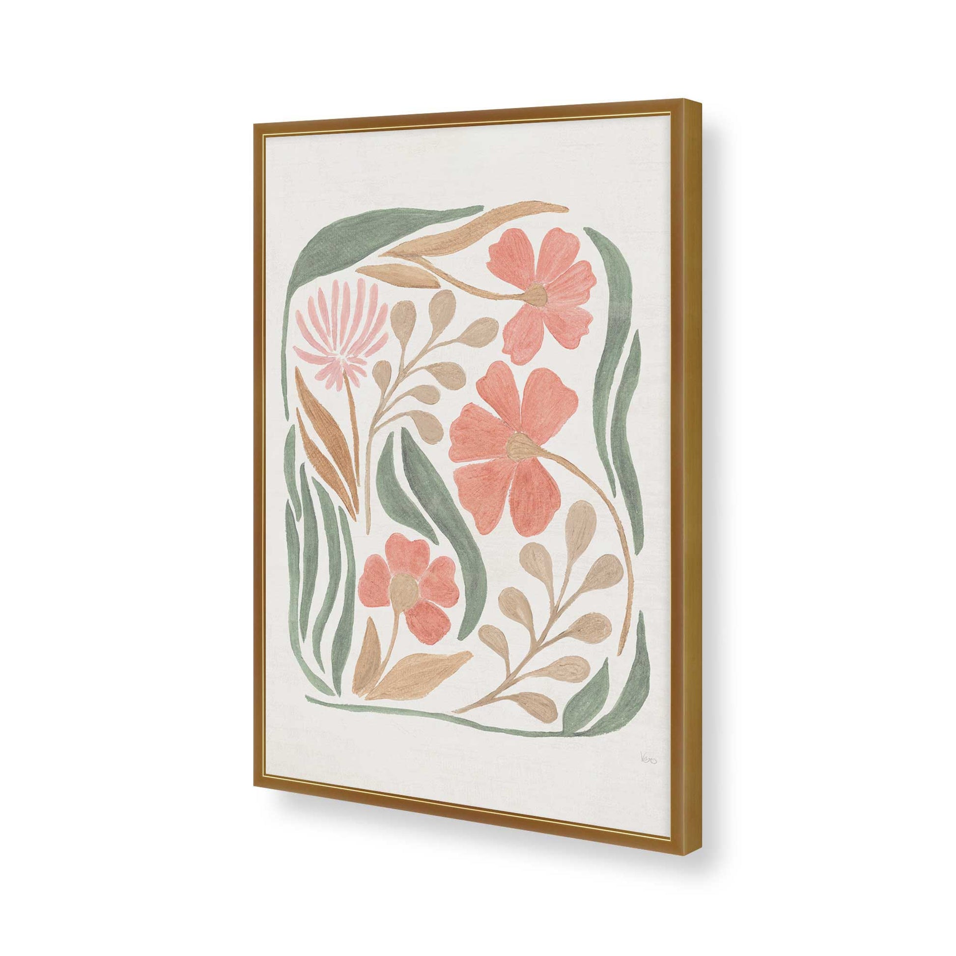 [Color:Polished Gold], Picture of art in a Polished Gold frame of the corner