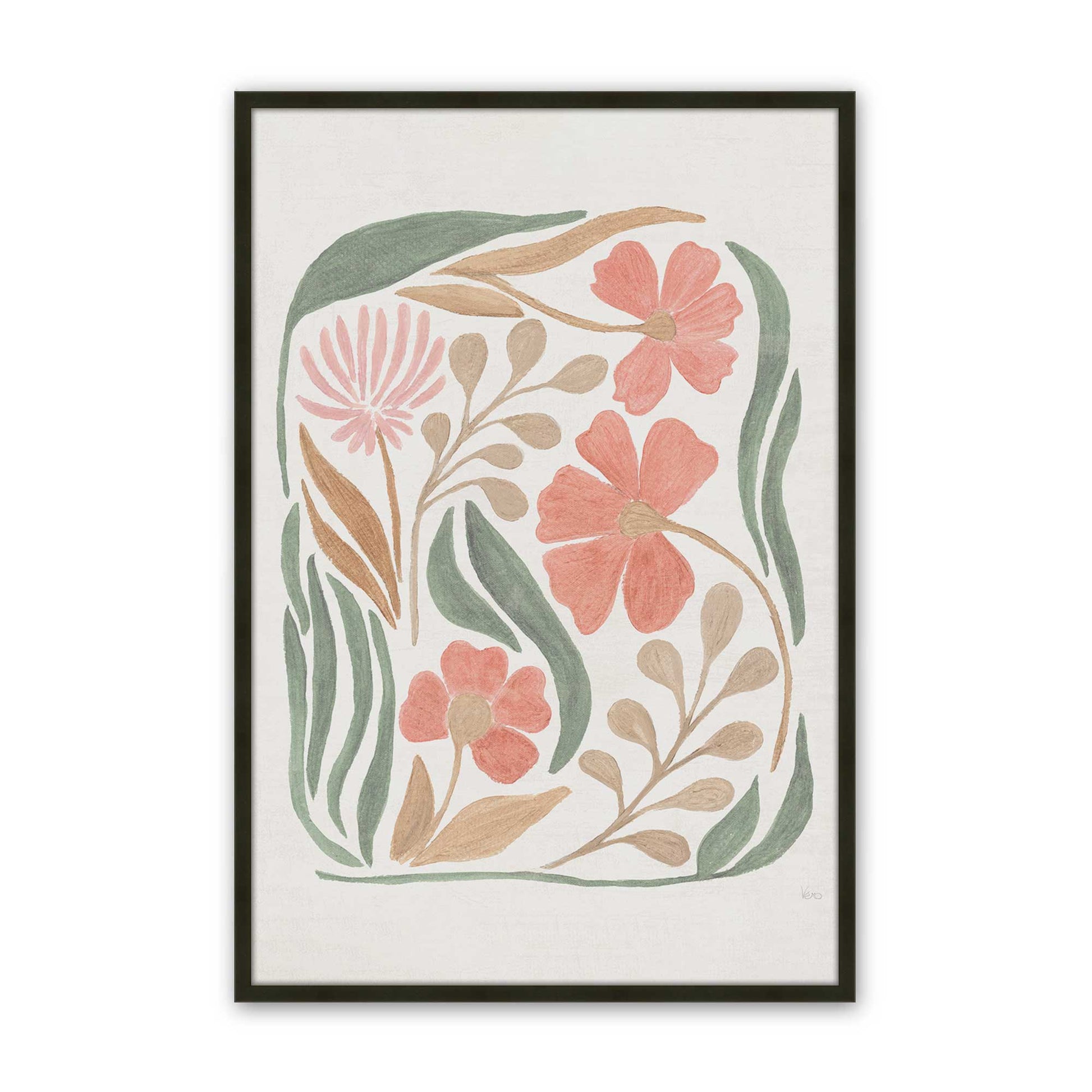 [Color:Satin Black], Picture of art in a Satin Black frame