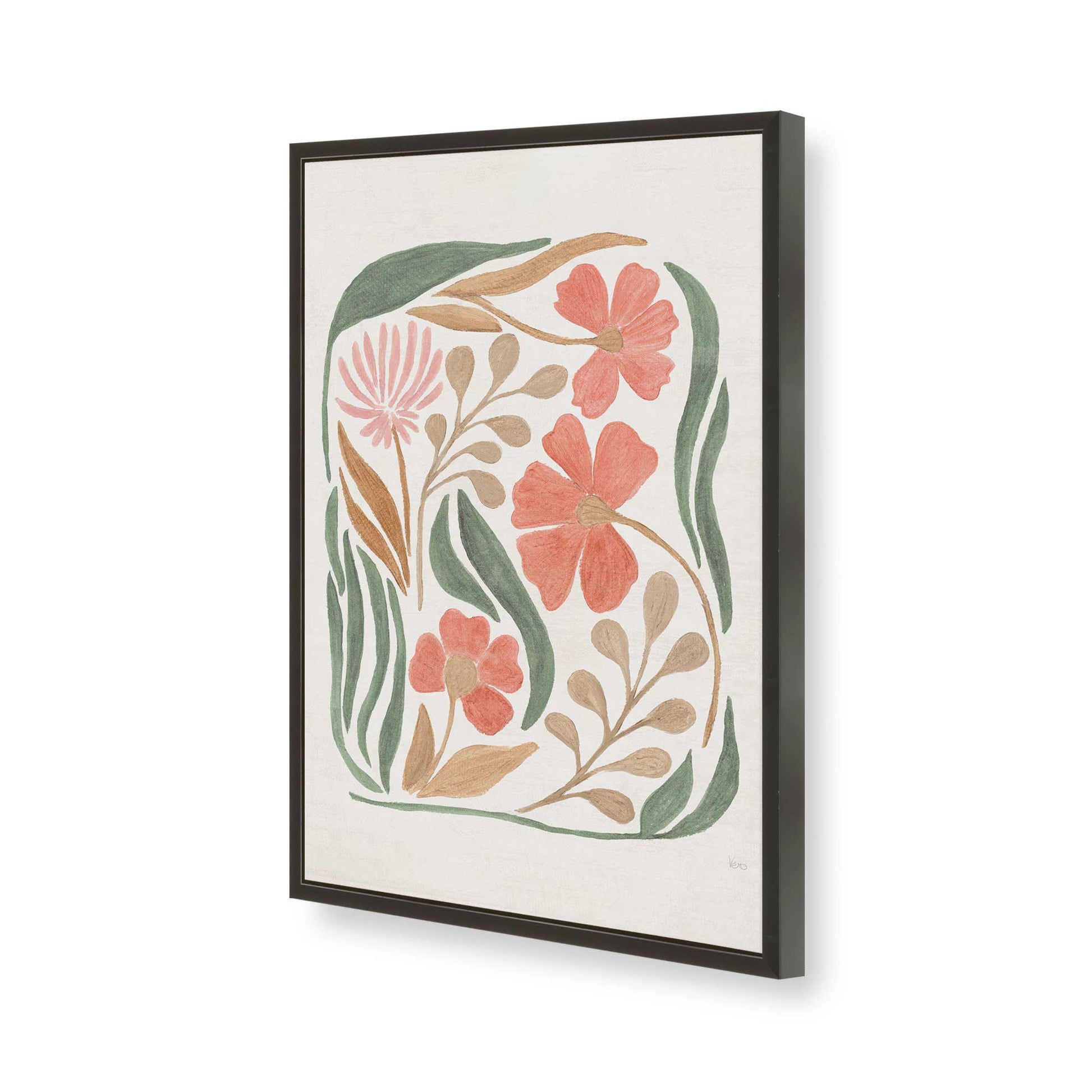 [Color:Satin Black], Picture of art in a Satin Black frame of the corner