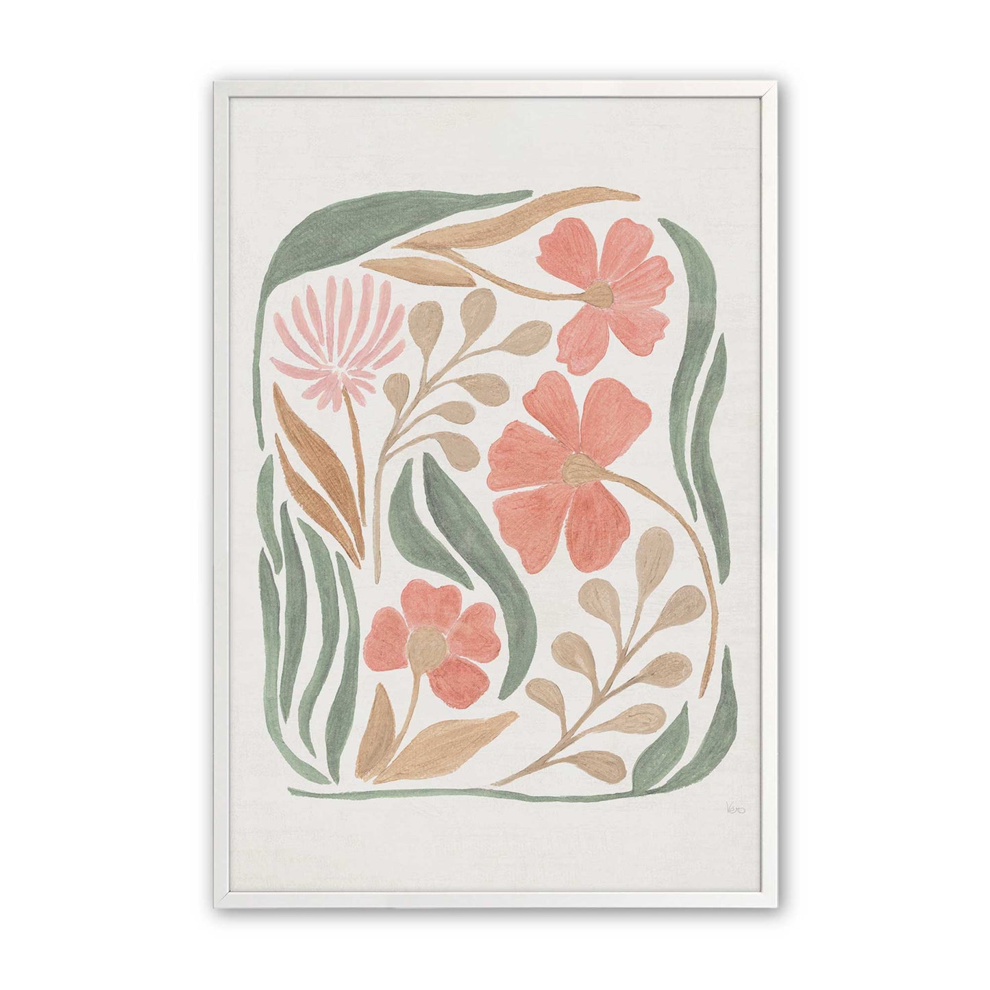 [Color:Opaque White], Picture of art in a Opaque White frame