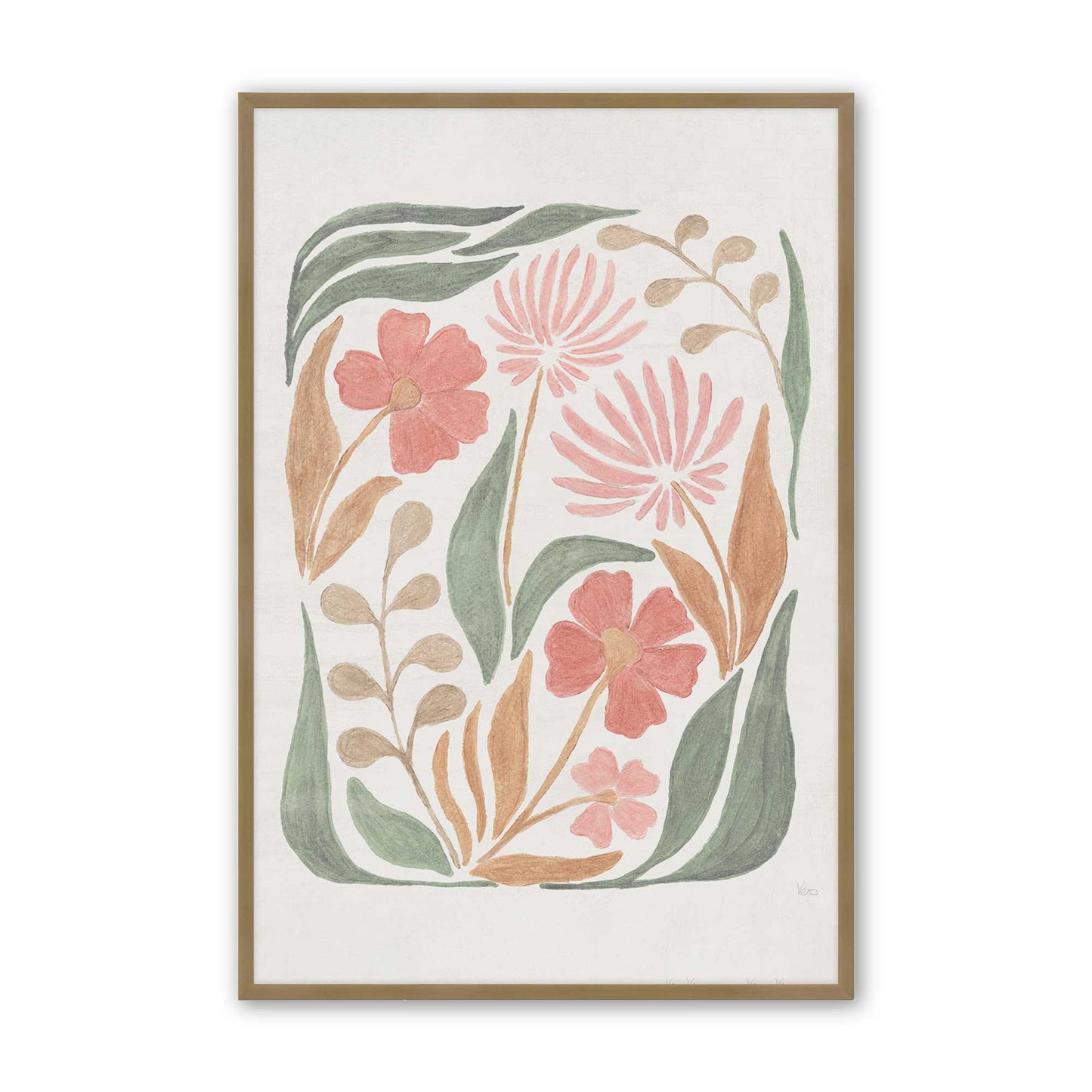 [Color:Brushed Gold], Picture of art in a Brushed Gold frame