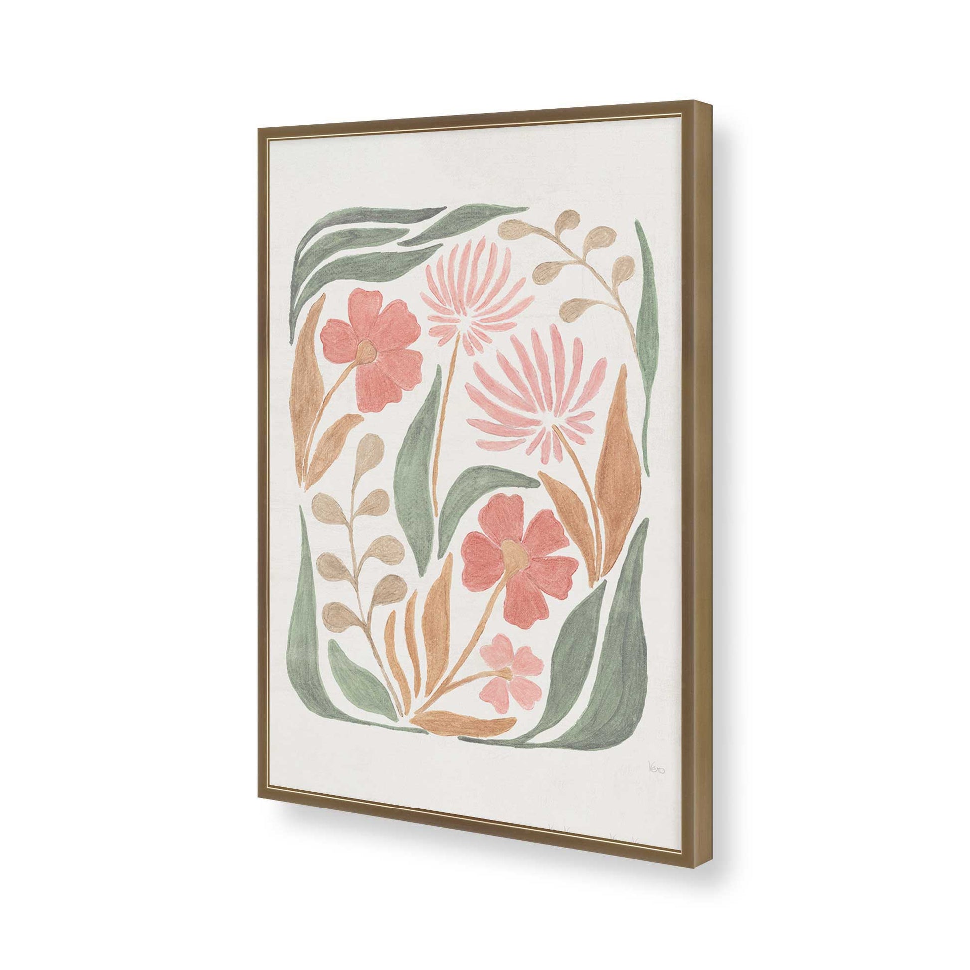 [Color:Brushed Gold], Picture of art in a Brushed Gold frame of the corner
