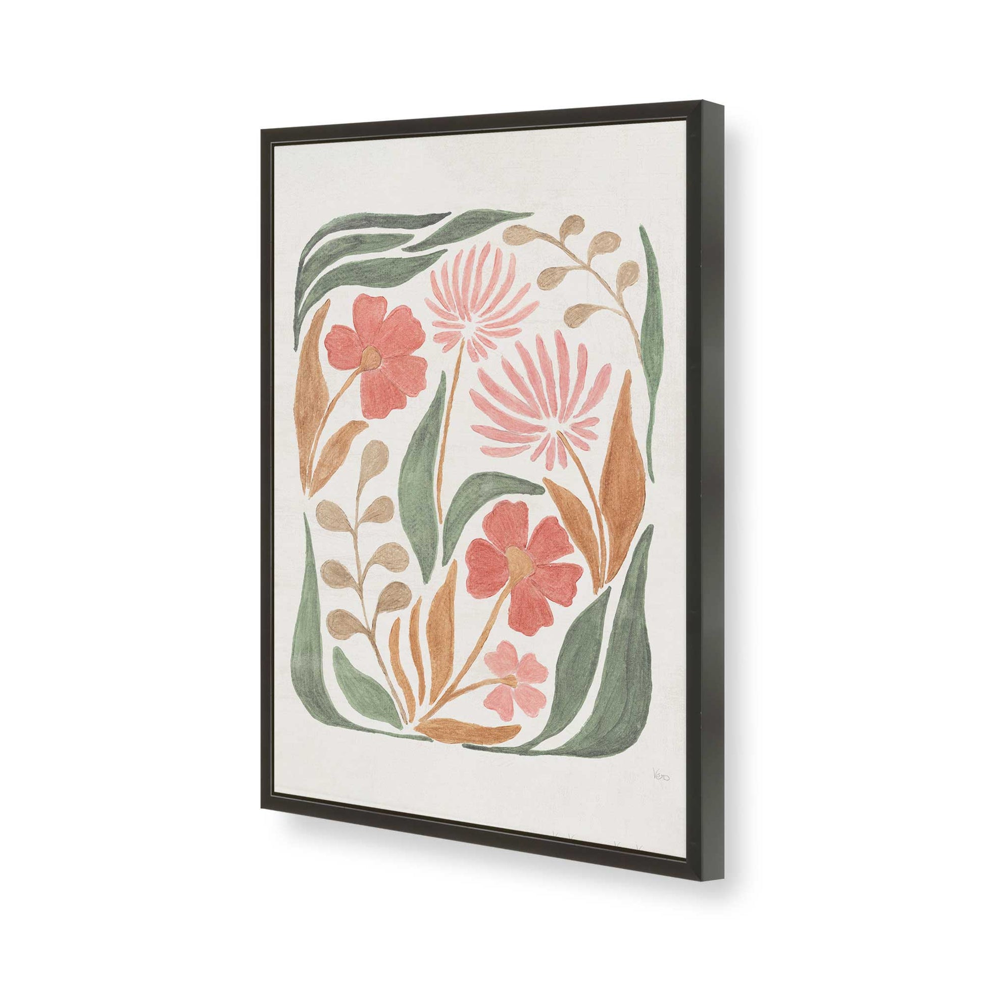 [Color:Satin Black], Picture of art in a Satin Black frame of the corner