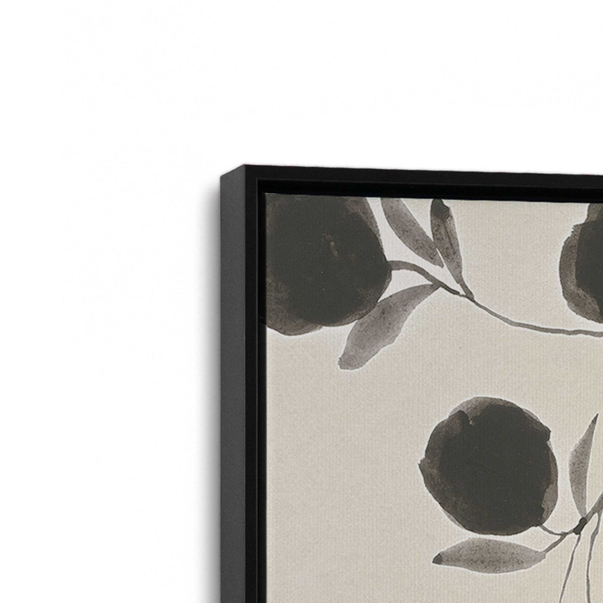 [Color:Satin Black], Picture of art in a Satin Black frame at an angle