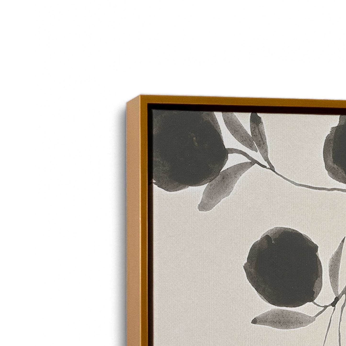 [Color:Polished Gold], Picture of art in a Polished Gold frame at an angle