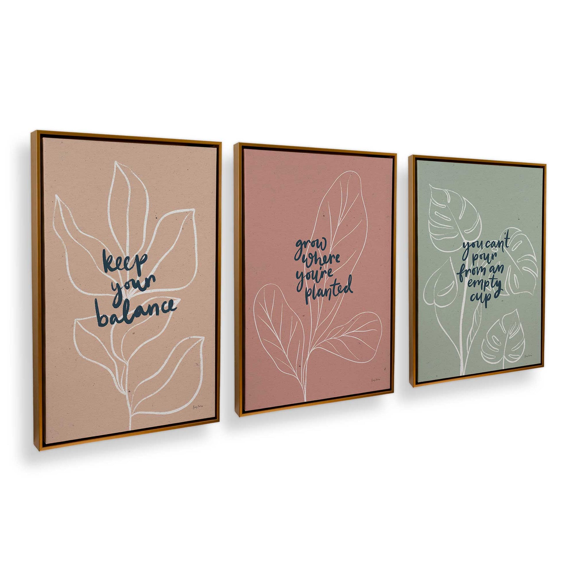 [Color:Polished Gold], Picture of art in a Polished Gold frame at an angle