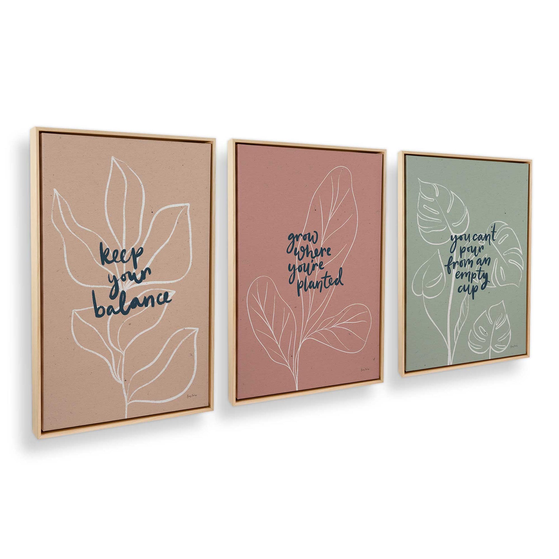 [Color:American Maple], Picture of art in a American Maple frame at an angle