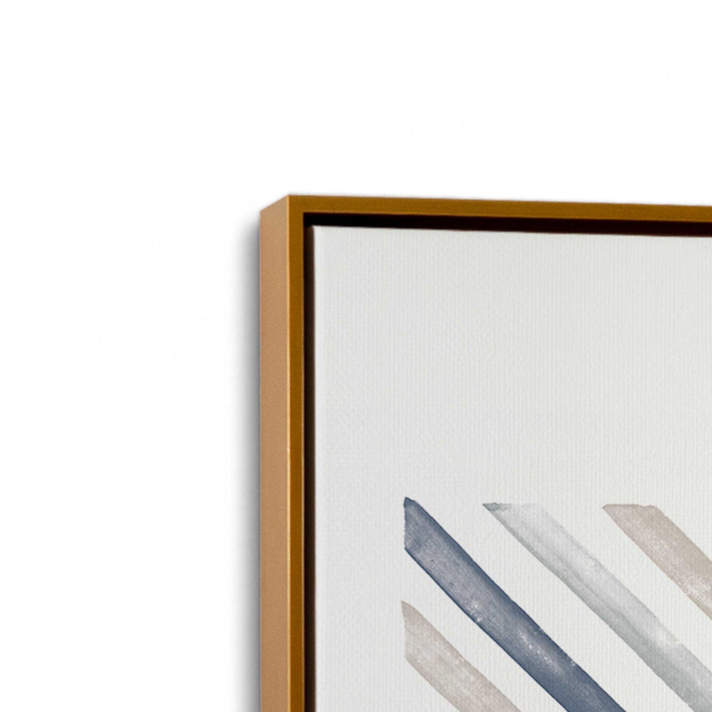 [Color:Polished Gold], Picture of art in a Polished Gold frame at an angle