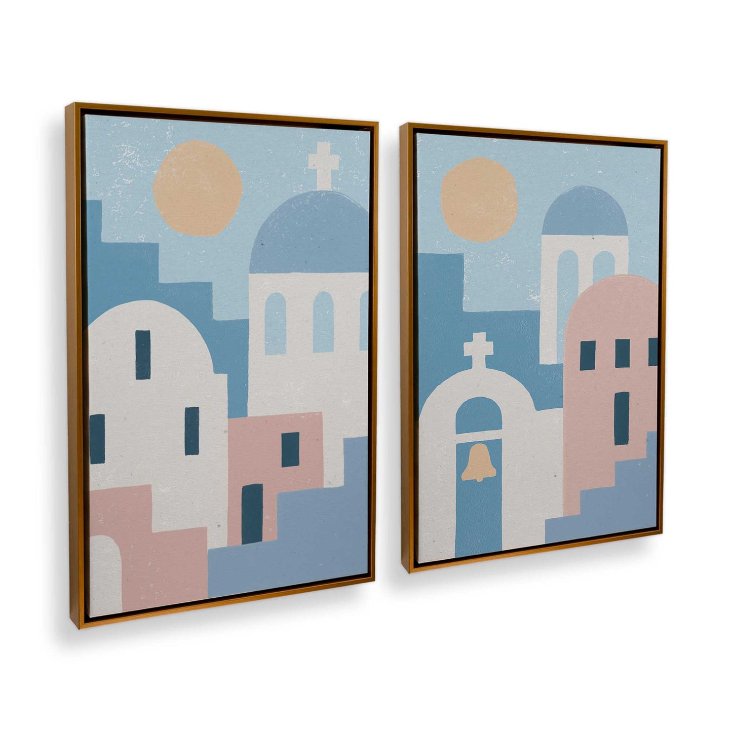 [Color:Polished Gold], Picture of art in a Polished Gold frame at an angle